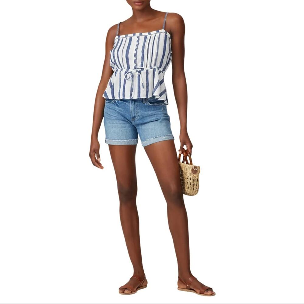 Cleobella Agyness White & Blue Striped Tank Top Women's Size Medium
